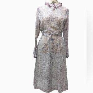Sandy Gray vintage 1970's floral Prairie dress size S